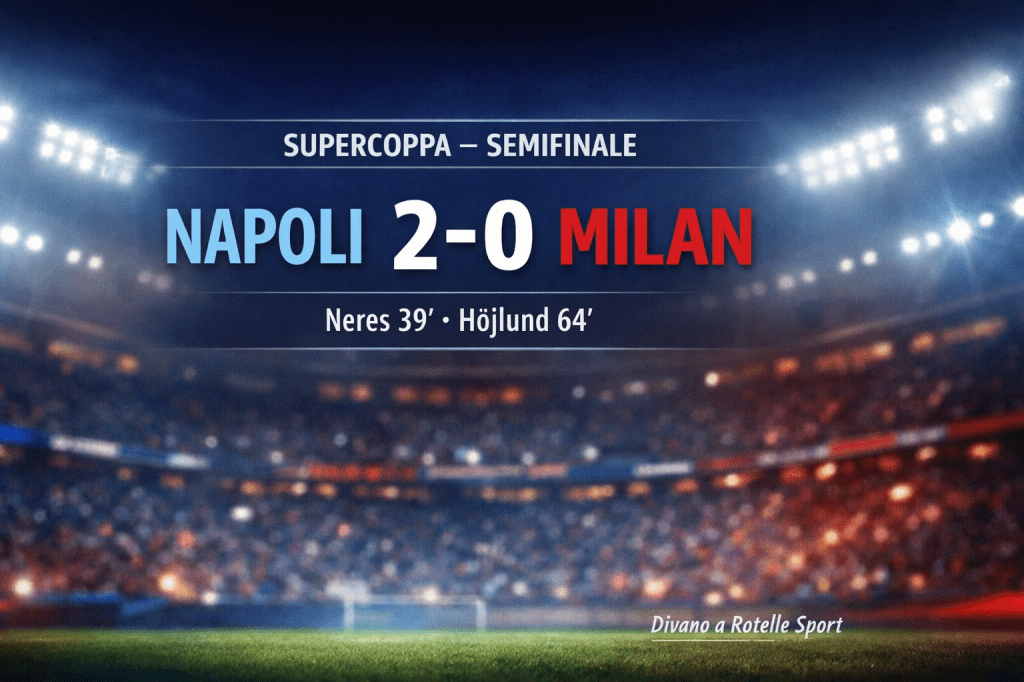 Napoli–Milan 2-0: Neres e Højlund portano Conte in finale, Milan fuori dalla&nbsp;Supercoppa