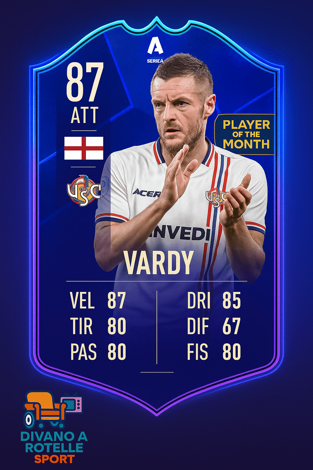 Jamie Vardy, POTM Serie A anche su EA Sports FC: una carta che sa di&nbsp;amarcord